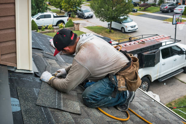 Professional Flat Roof Repair technician working in Mickleton, NJ